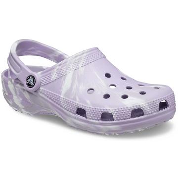 Crocs Klassiska Marbled Clogs Dam Lila | Sverige 0108RVDW